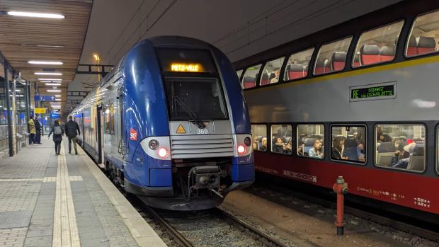 Train for Metz-Ville at Luxembourg station